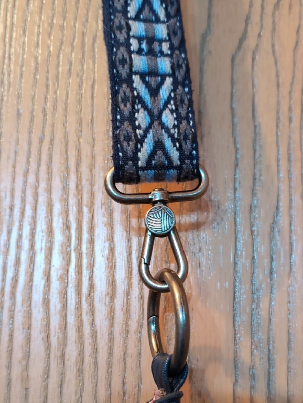 The Sak Navy Blue Leather Crossbody with Patterned Interior - Picture 3 of 8
